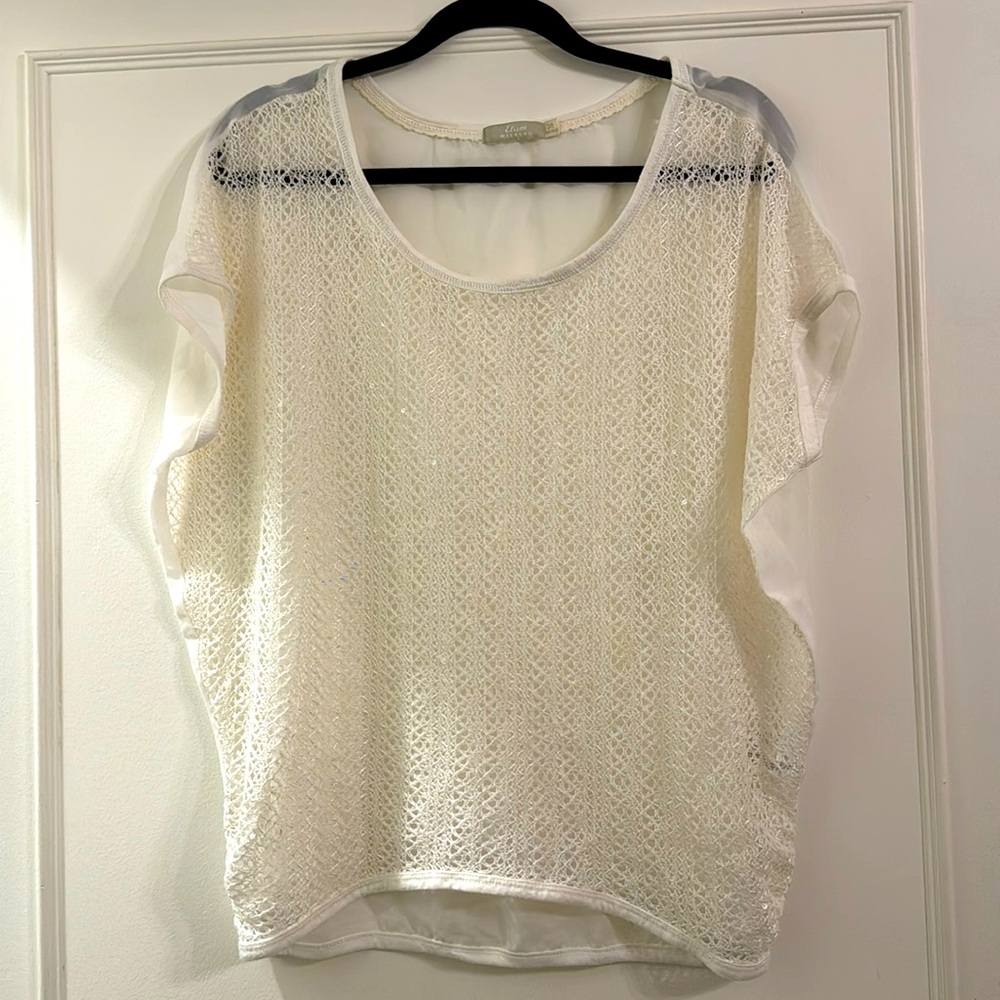 Oversized sheer top